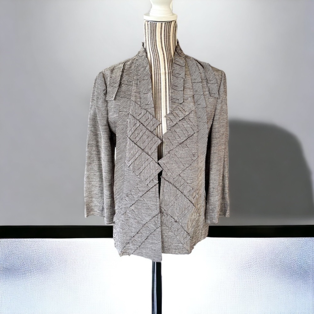 Chicos linen/cotton jacket, Chicos size 0, amazing detail, excellent condition